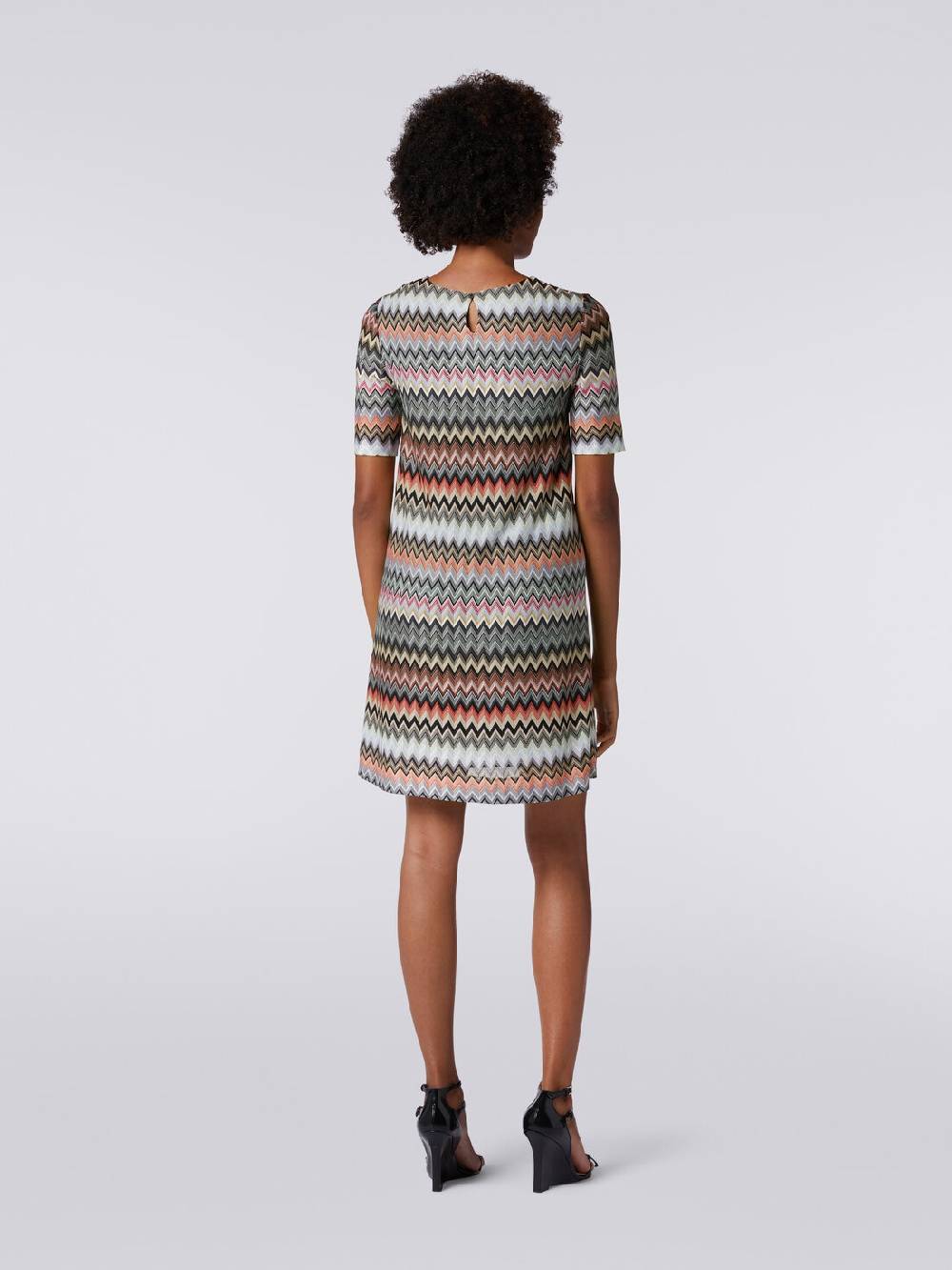 M Missoni Abito a maniche corte in cotone e viscosa zig zag Cyber Monday