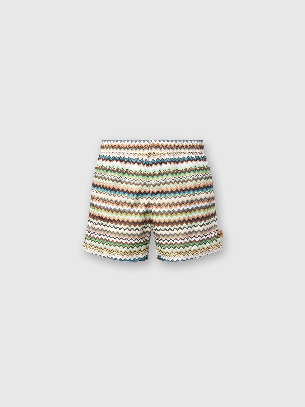 M Missoni Boxer mare in nylon stampa zig zag Offerta San Valentino