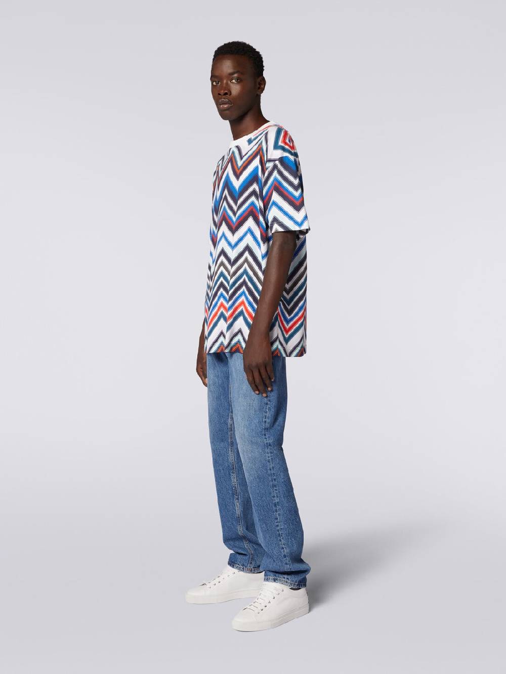 M Missoni T-shirt oversize in cotone zig zag Offerta Anniversario