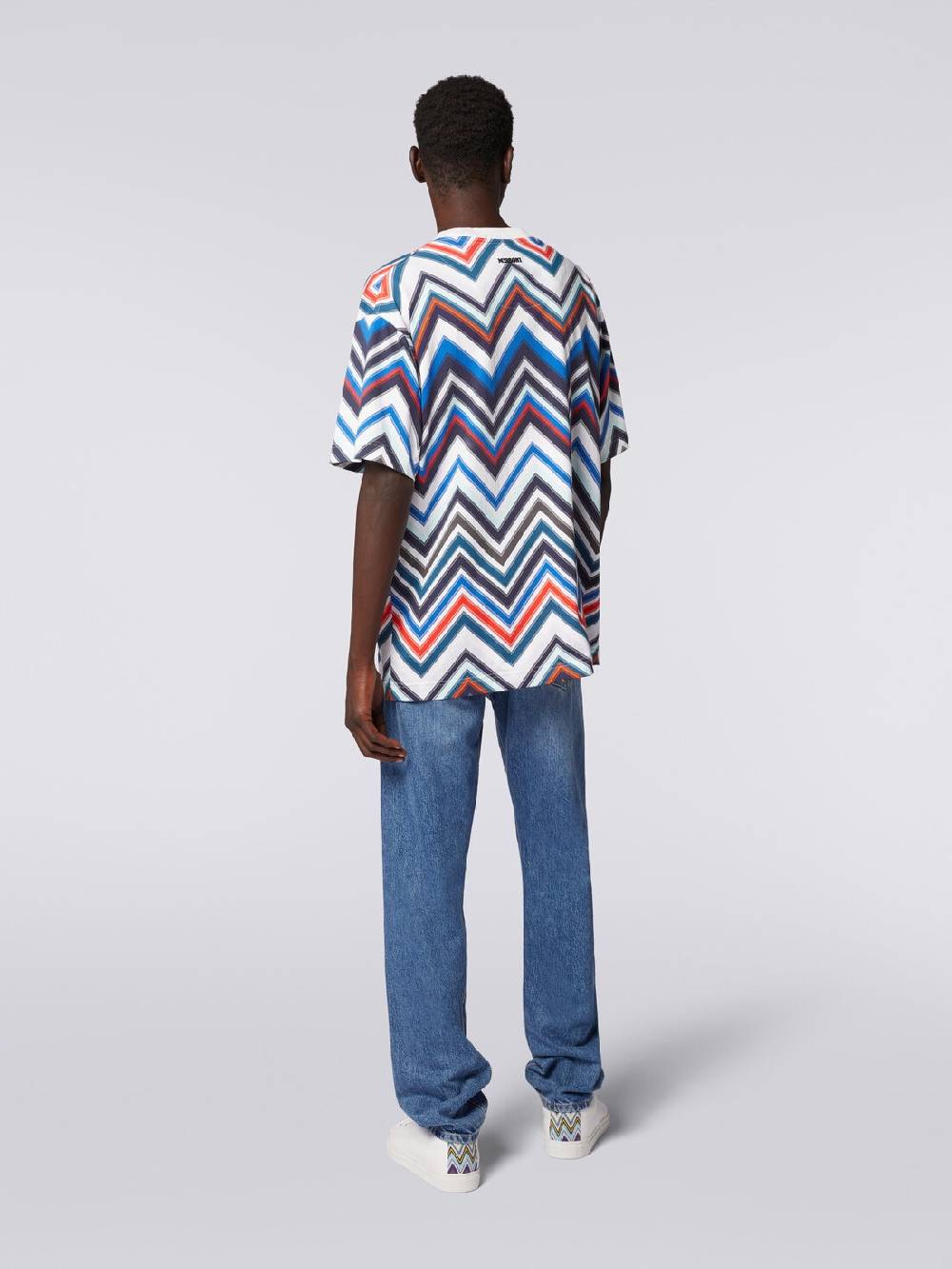 M Missoni T-shirt oversize in cotone zig zag Offerta Anniversario