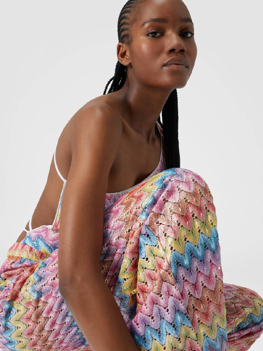 M Missoni Pantaloni in pizzo di misto cotone spalmato Offerta temporanea