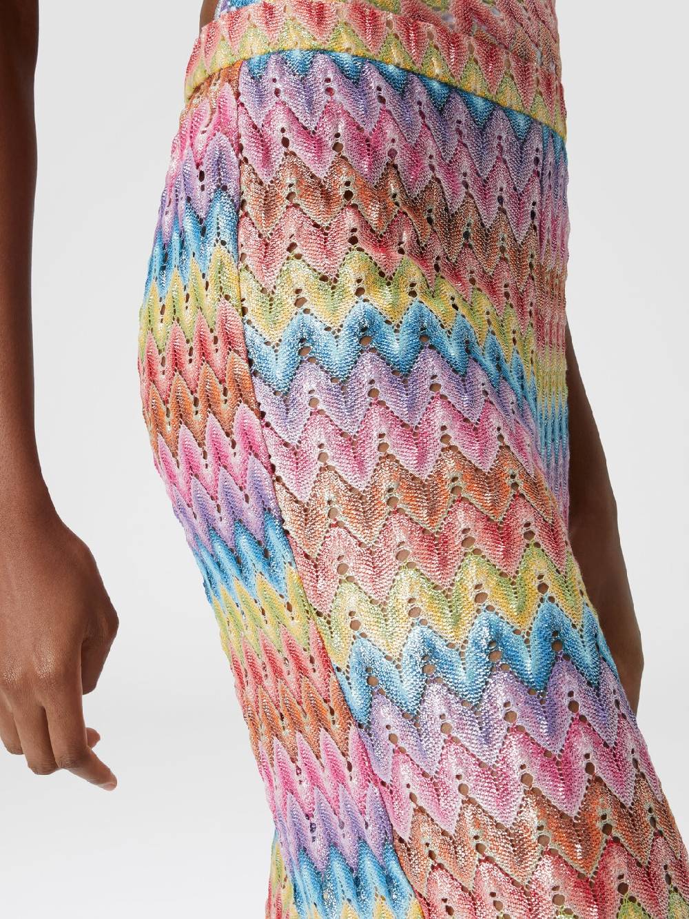M Missoni Pantaloni in pizzo di misto cotone spalmato Offerta temporanea