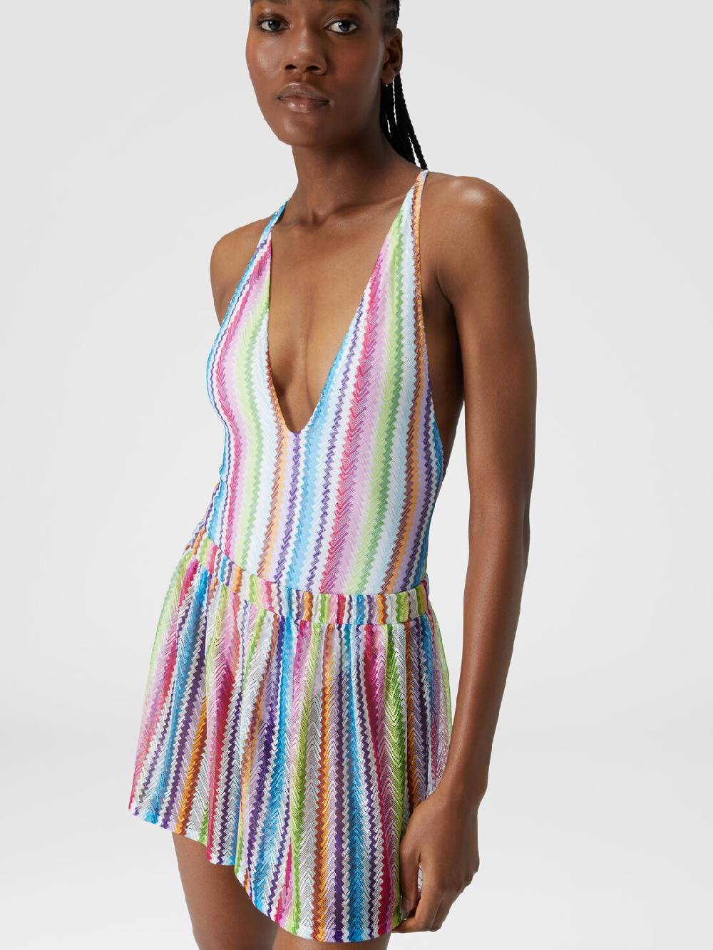 M Missoni Shorts copricostume stampa zig zag Lightning offer