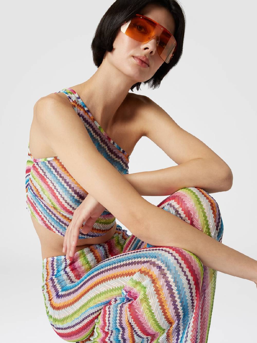 M Missoni Pantaloni copricostume a vista bassa stampa zig zag Nuovi prodotti