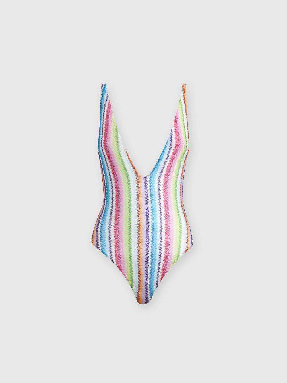 M Missoni Costume intero stampa zig zag con scollatura a V Offerte stagionali