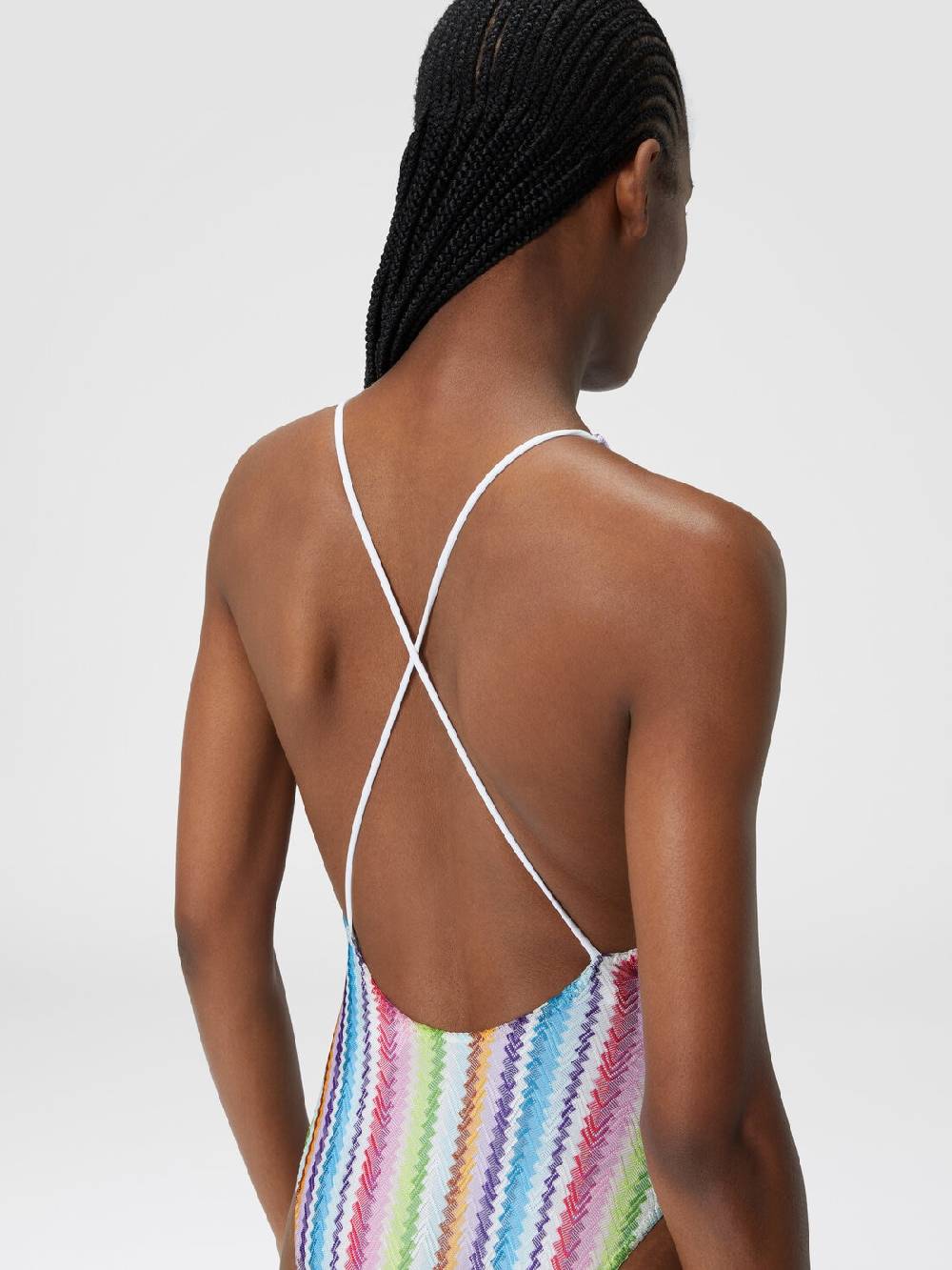 M Missoni Costume intero stampa zig zag con scollatura a V Offerte stagionali