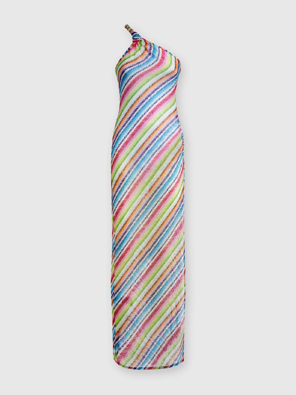 M Missoni Abito copricostume stampa zig zag con scollatura a nodo Liquidazione