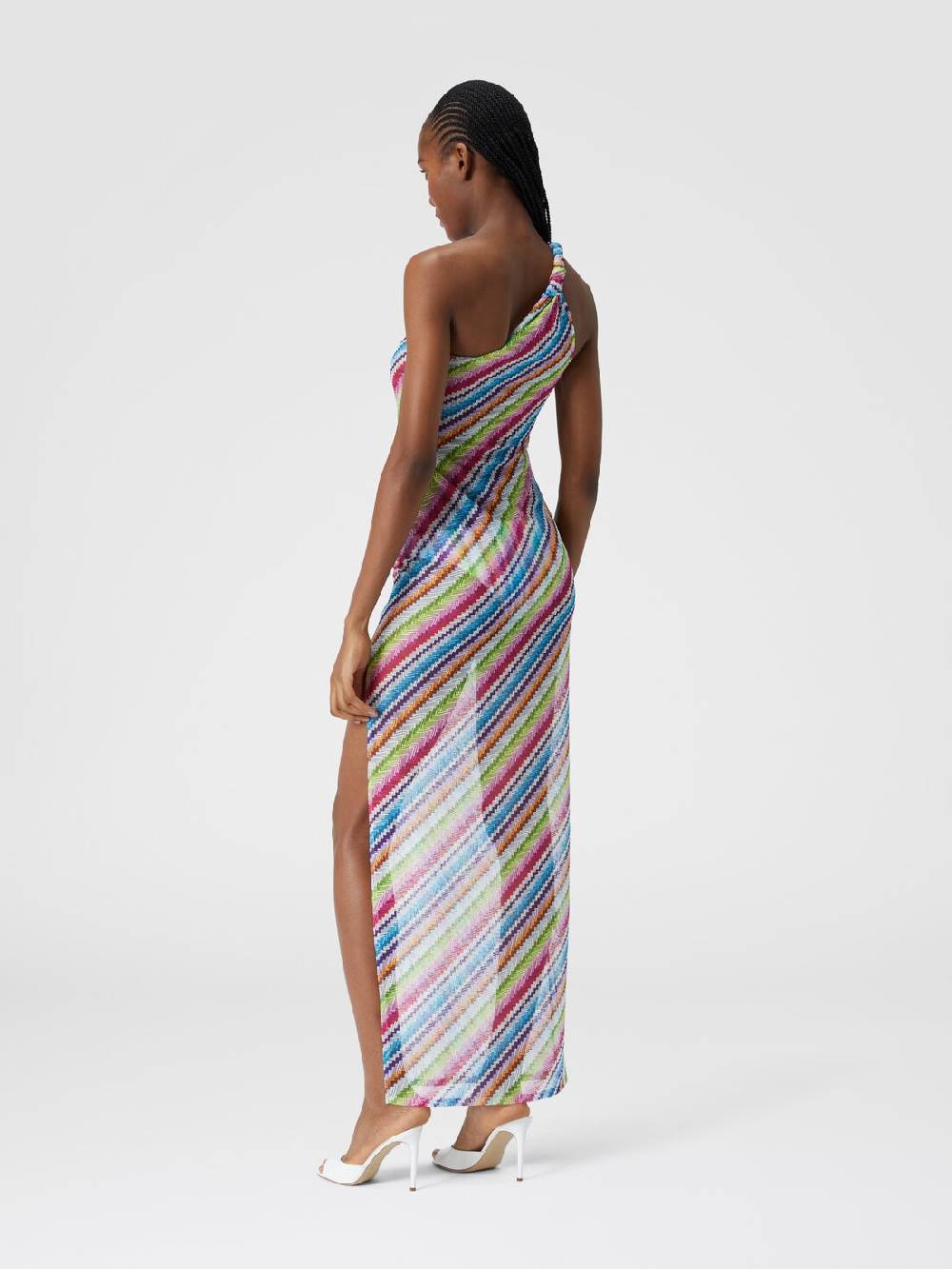 M Missoni Abito copricostume stampa zig zag con scollatura a nodo Liquidazione