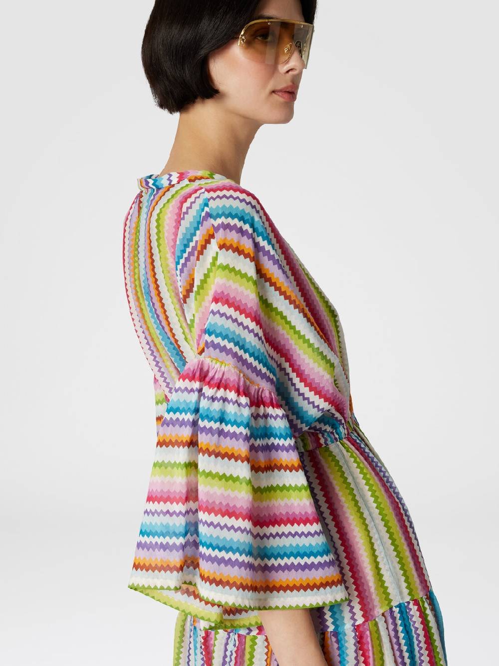 M Missoni Abito copricostume lungo a balze stampa zig zag Comprane uno, ottenene uno gratis