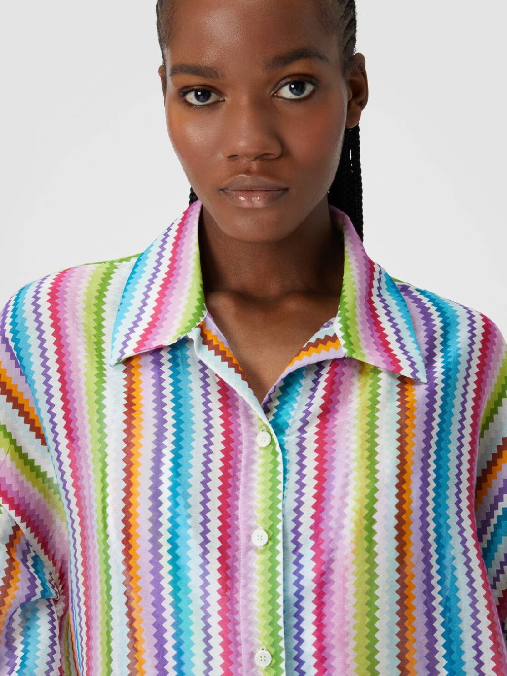 M Missoni Camicia oversize in seta e cotone stampata Offerte speciali