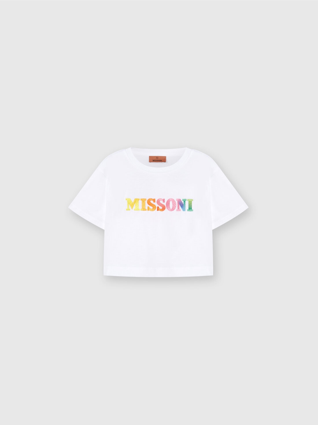 M Missoni T-shirt in jersey di cotone con scritta logo Sconti VIP