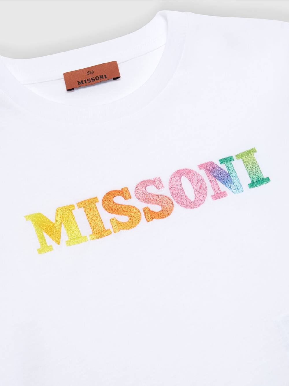 M Missoni T-shirt in jersey di cotone con scritta logo Sconti VIP