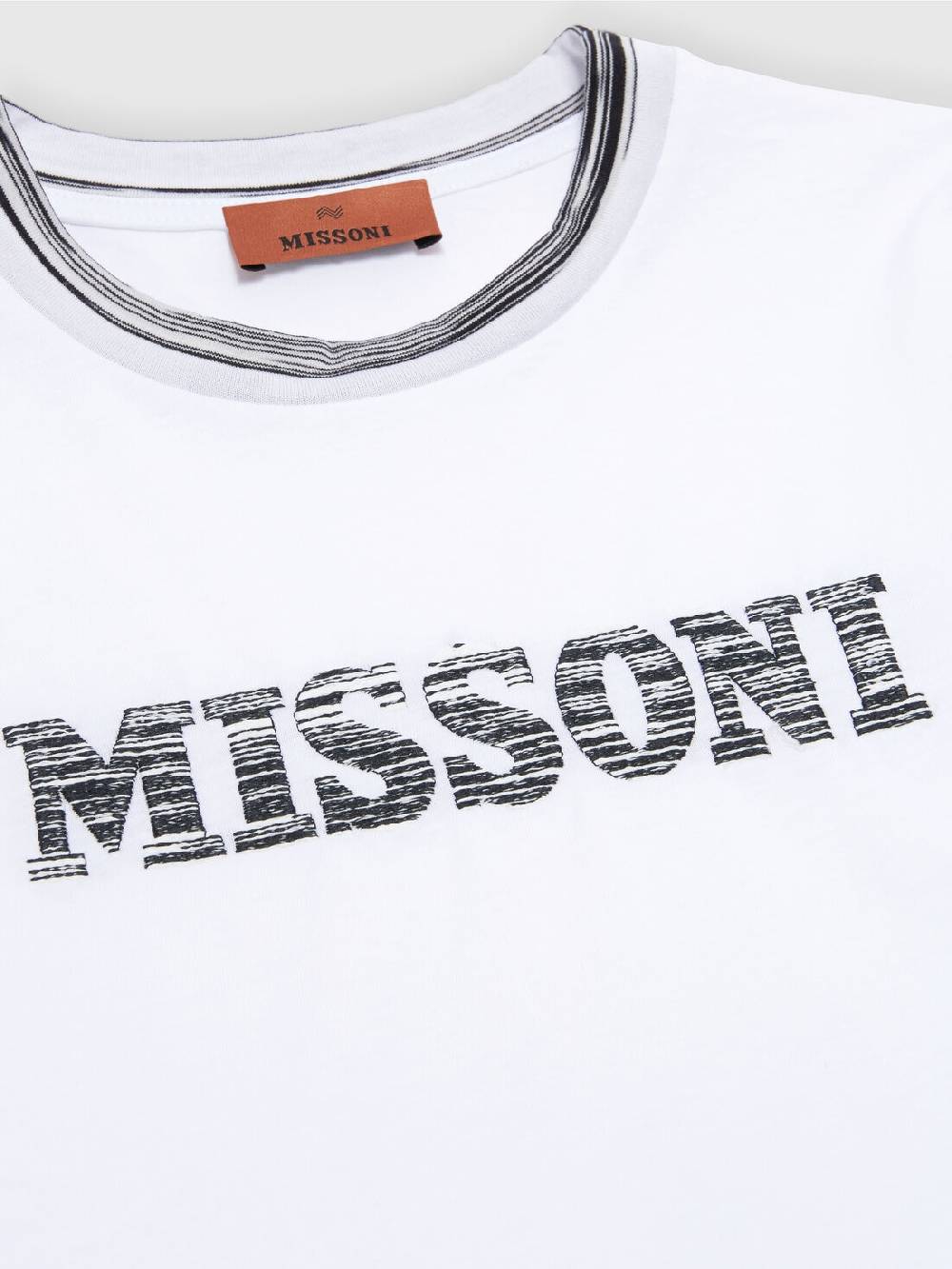 M Missoni T-shirt in jersey di cotone con logo Prezzo basso