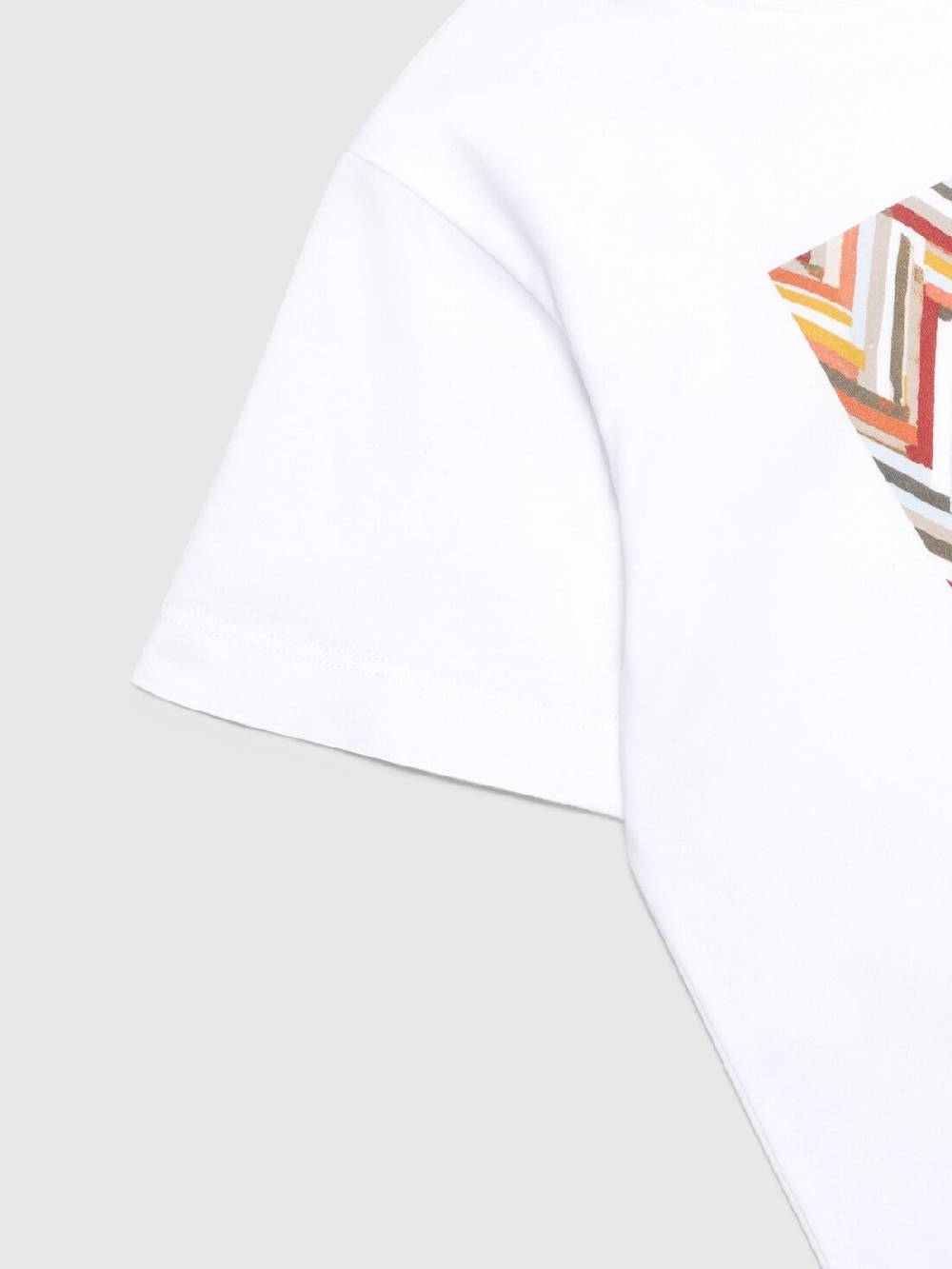 M Missoni T-shirt in jersey di cotone con stampa chevron e logo Offerta settimanale