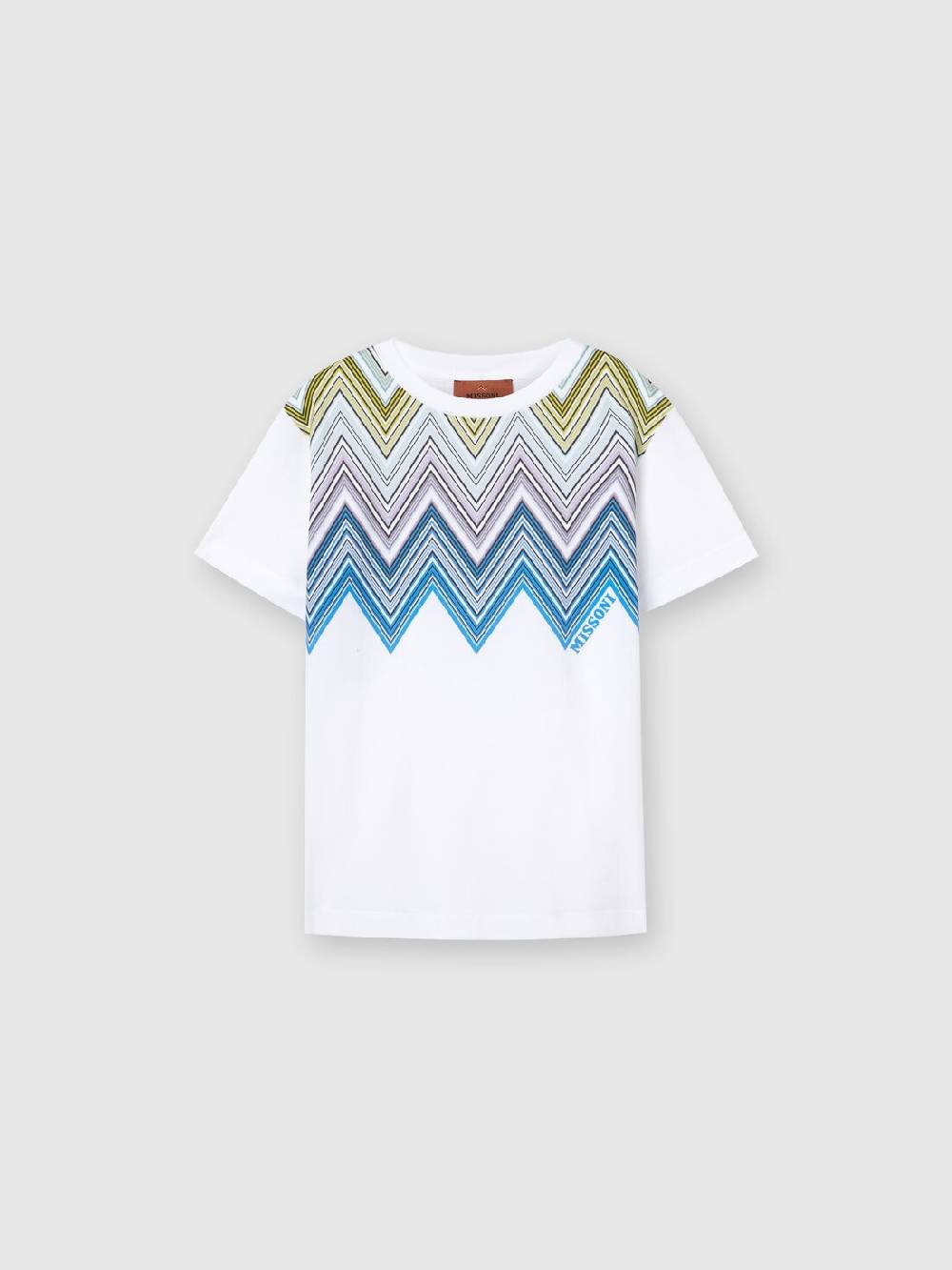 M Missoni T-shirt a maniche corte in cotone con stampa chevron Rilascio limitato