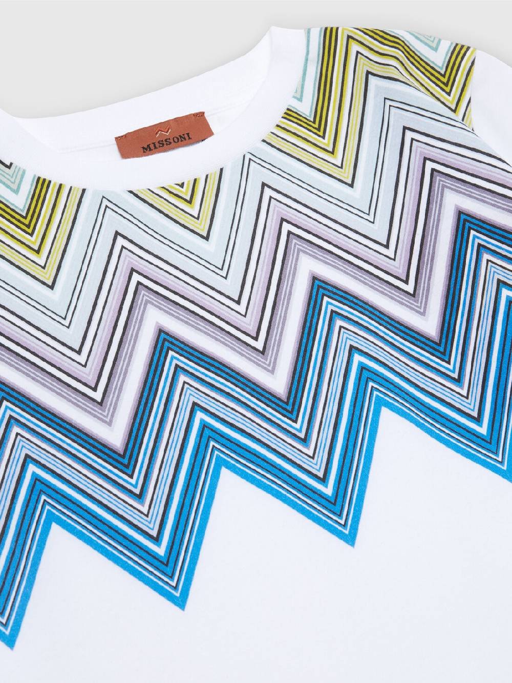 M Missoni T-shirt a maniche corte in cotone con stampa chevron Rilascio limitato