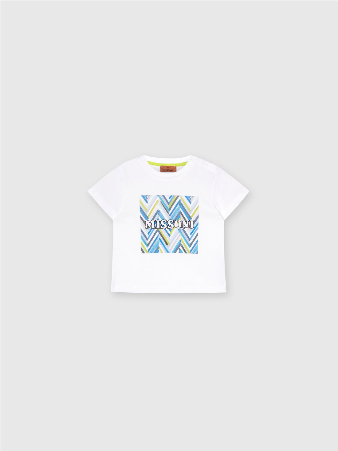 M Missoni T-shirt in jersey di cotone con logo ACQUISTA ORA