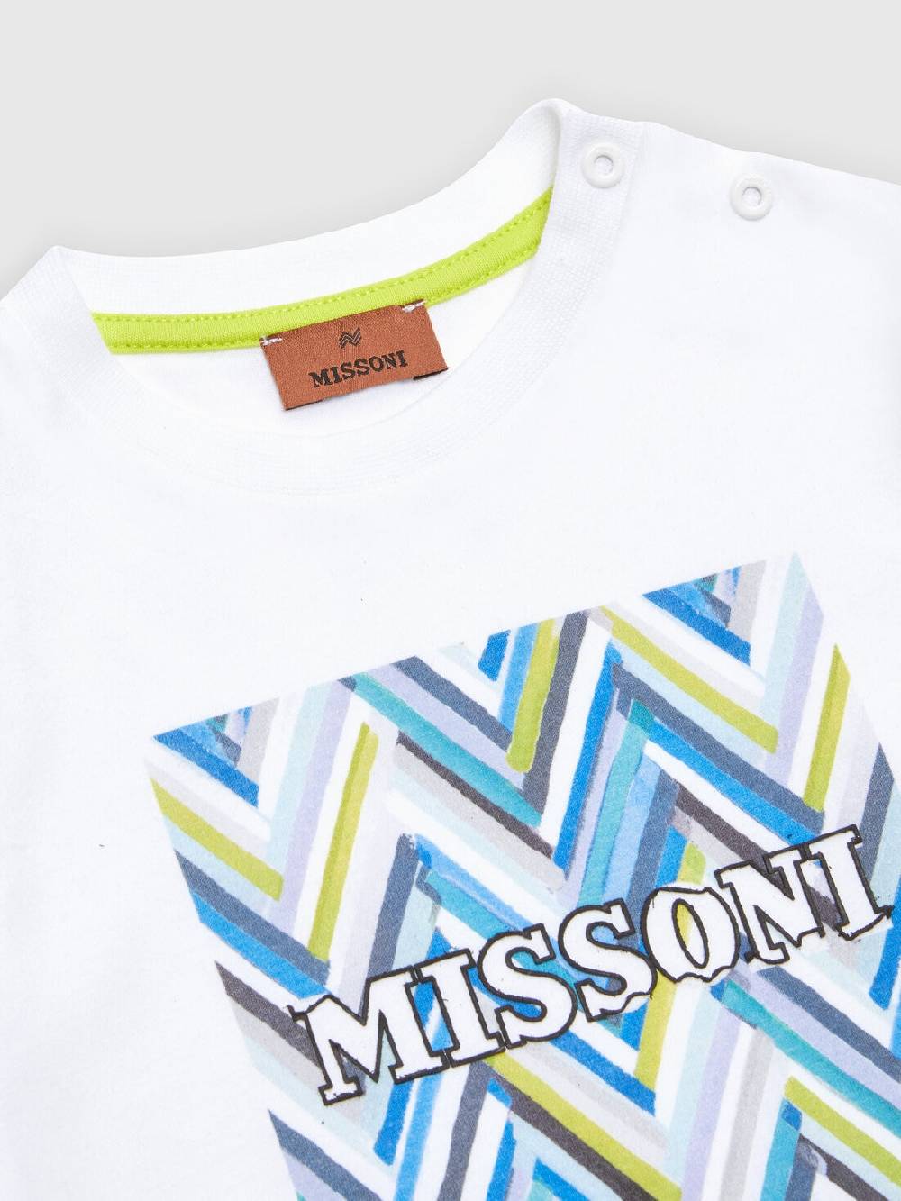 M Missoni T-shirt in jersey di cotone con logo ACQUISTA ORA