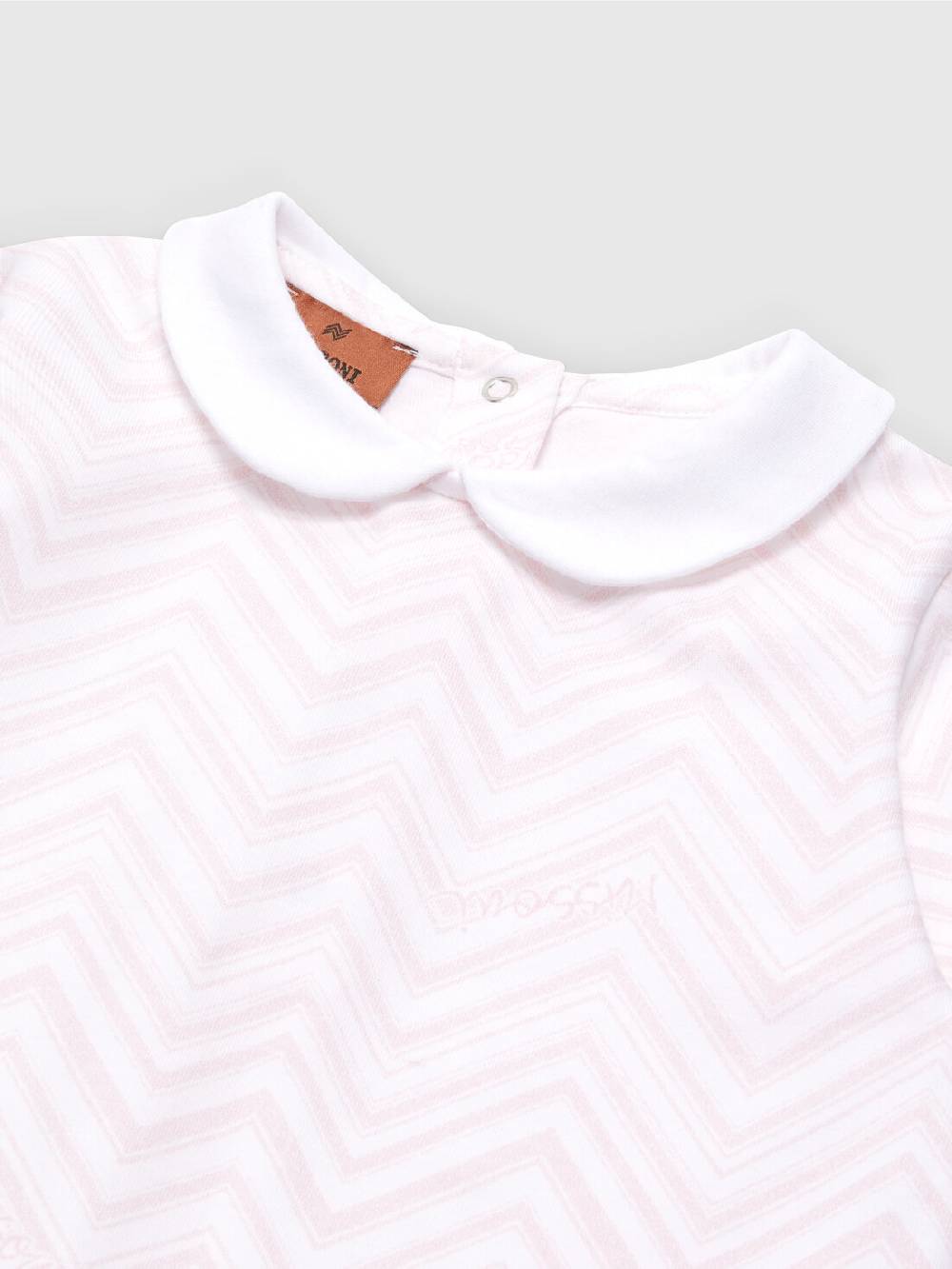 M Missoni Set due pezzi con tutina e zuccotto in cotone zig zag Latest stili