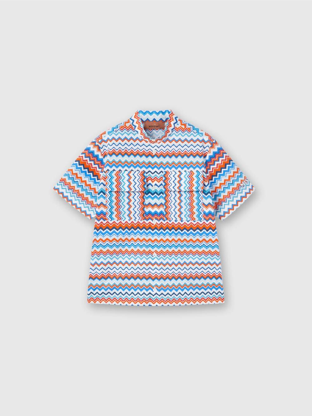 M Missoni Camicia a maniche corte in cotone zig zag Ultimo giorno