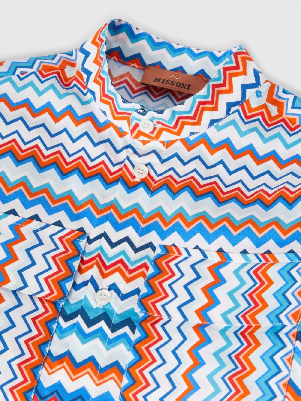 M Missoni Camicia a maniche corte in cotone zig zag Ultimo giorno