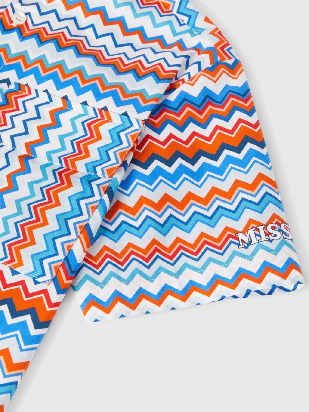 M Missoni Camicia a maniche corte in cotone zig zag Ultimo giorno