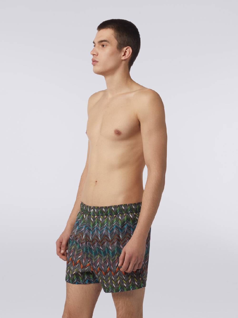 M Missoni Boxer mare in nylon stampato con logo Fino al 55% di sconto