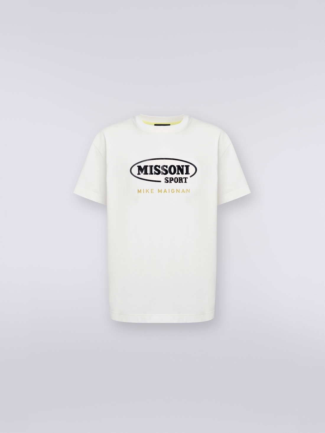 M Missoni T-shirt girocollo in cotone con logo in collaborazione con Mike Maignan Super sconto