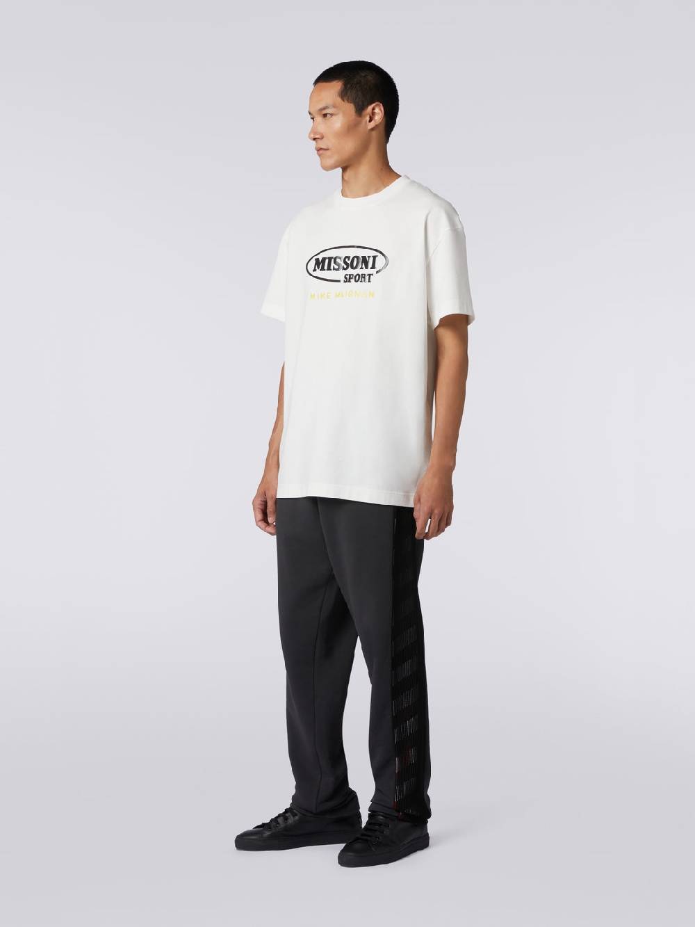 M Missoni T-shirt girocollo in cotone con logo in collaborazione con Mike Maignan Super sconto