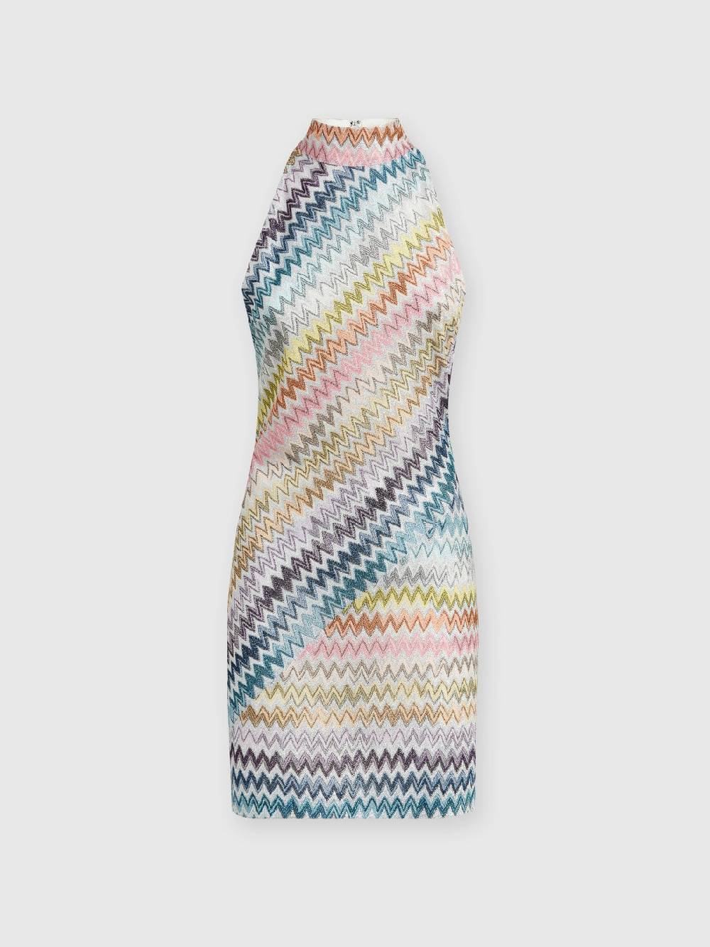 M Missoni Mini-abito senza maniche in viscosa zig zag lamé Trasporto libero internazionale