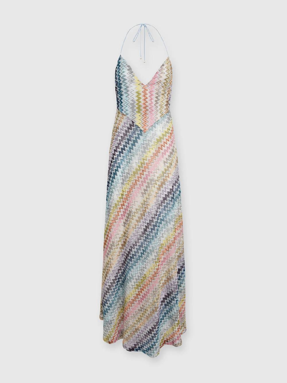 M Missoni Slip dress con laccetto sul collo e applicazioni in perle Officina