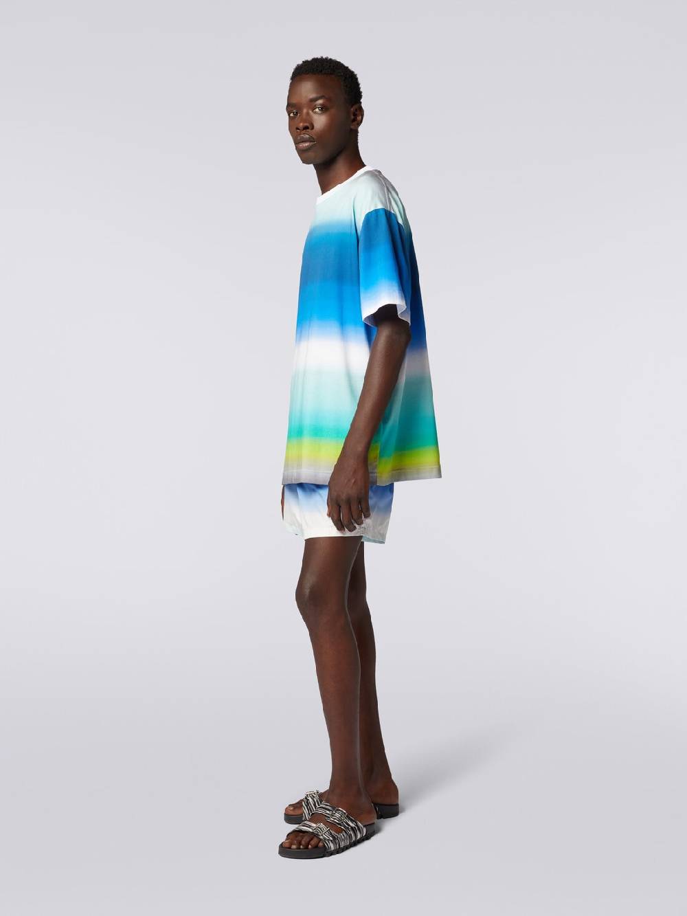 M Missoni T-shirt oversize in cotone con stampa dégradé Duty-free