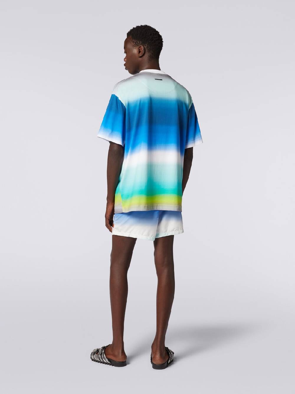 M Missoni T-shirt oversize in cotone con stampa dégradé Duty-free