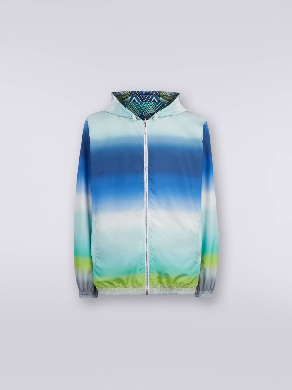M Missoni Giacca a vento reversibile in tessuto zig zag dégradé Sconti questo mese
