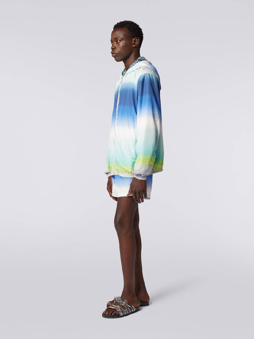 M Missoni Giacca a vento reversibile in tessuto zig zag dégradé Sconti questo mese