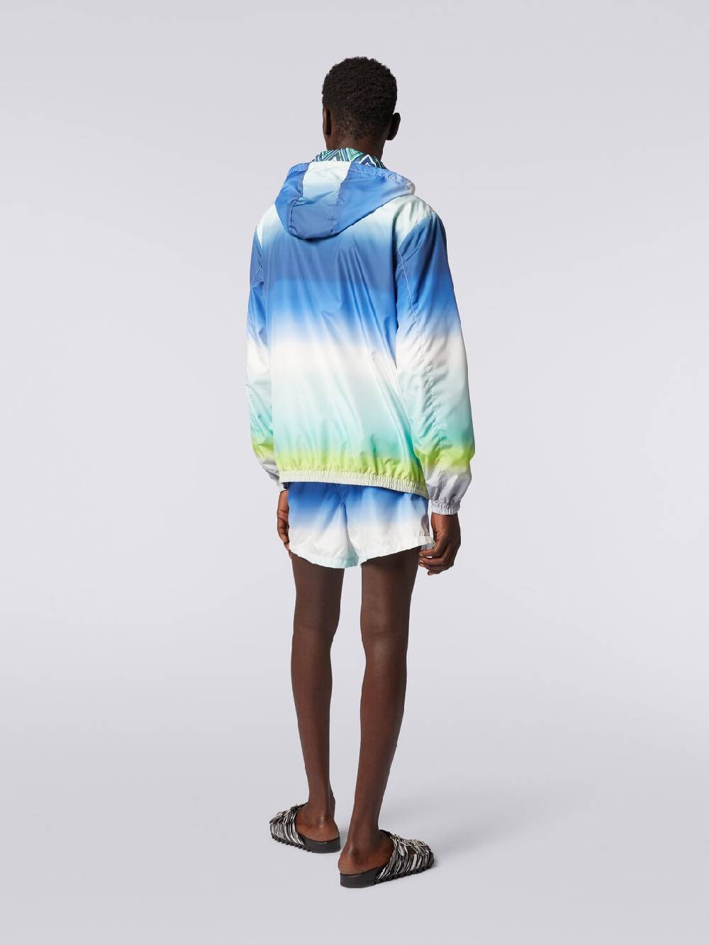M Missoni Giacca a vento reversibile in tessuto zig zag dégradé Sconti questo mese