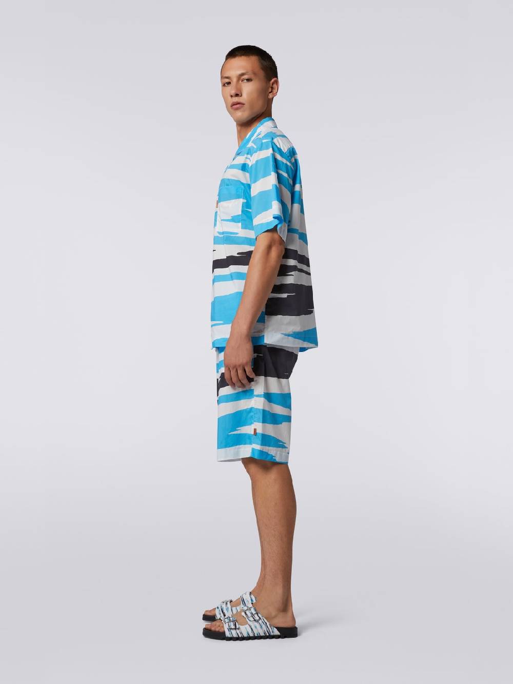 M Missoni Bermuda in cotone con stampa fiammata Italy