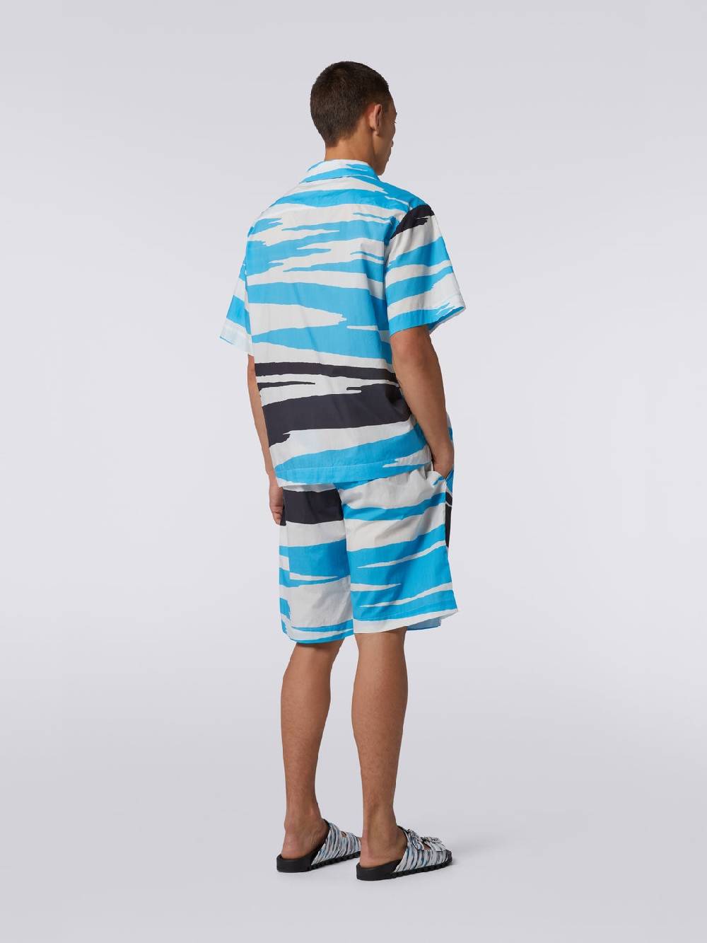 M Missoni Bermuda in cotone con stampa fiammata Italy