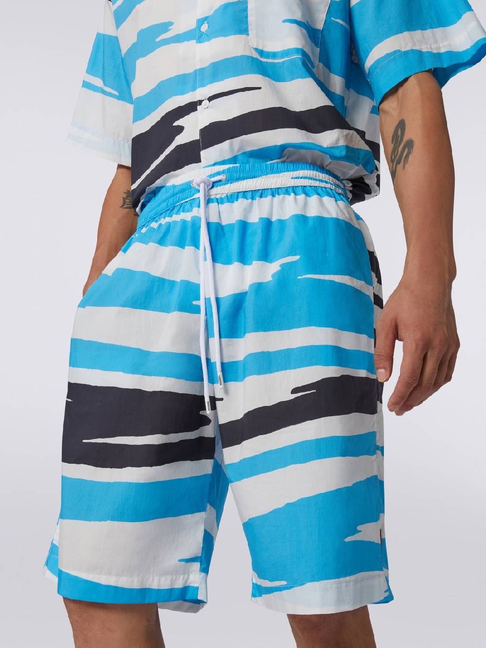 M Missoni Bermuda in cotone con stampa fiammata Italy