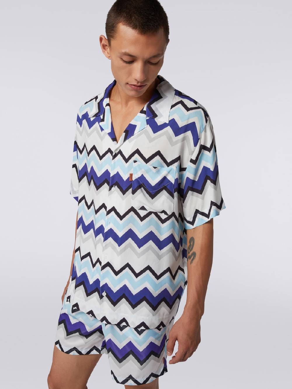 M Missoni Camicia a maniche corte modello bowling in viscosa Italia