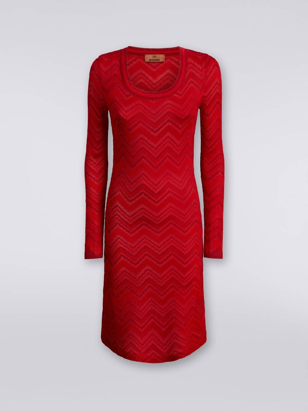 M Missoni Abito in maglia zig zag tonale con lurex In Linea