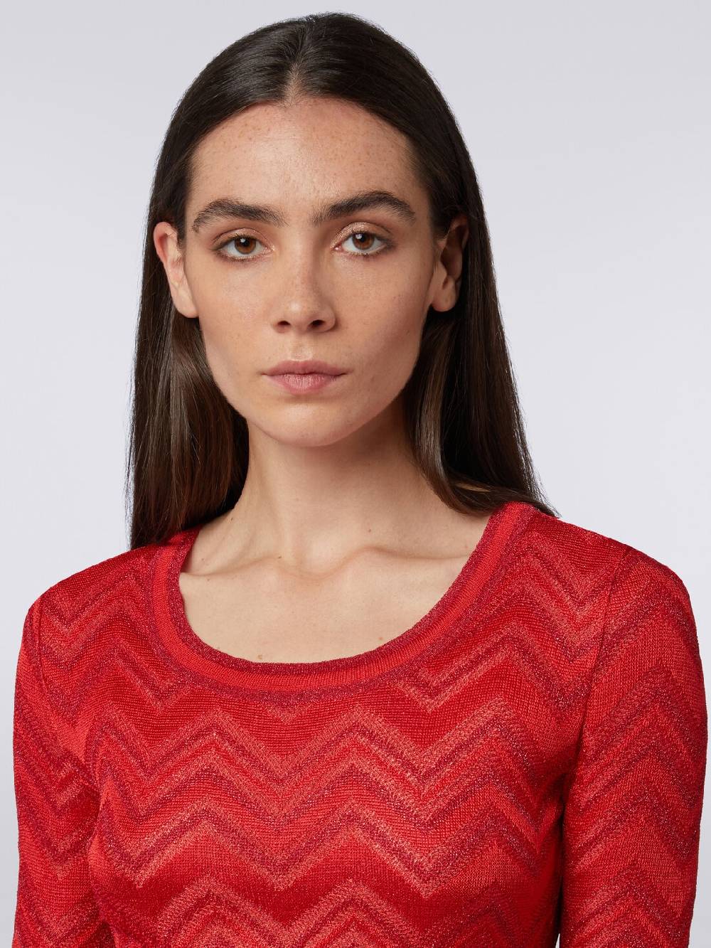 M Missoni Abito in maglia zig zag tonale con lurex In Linea