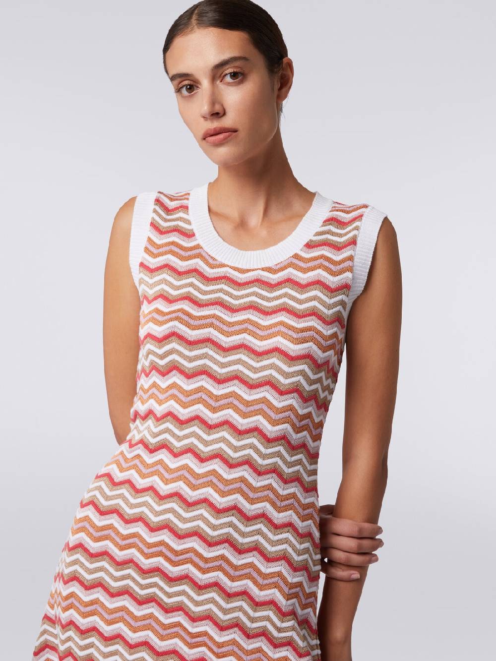 M Missoni Abito senza maniche in maglia zig zag Acquista Ora