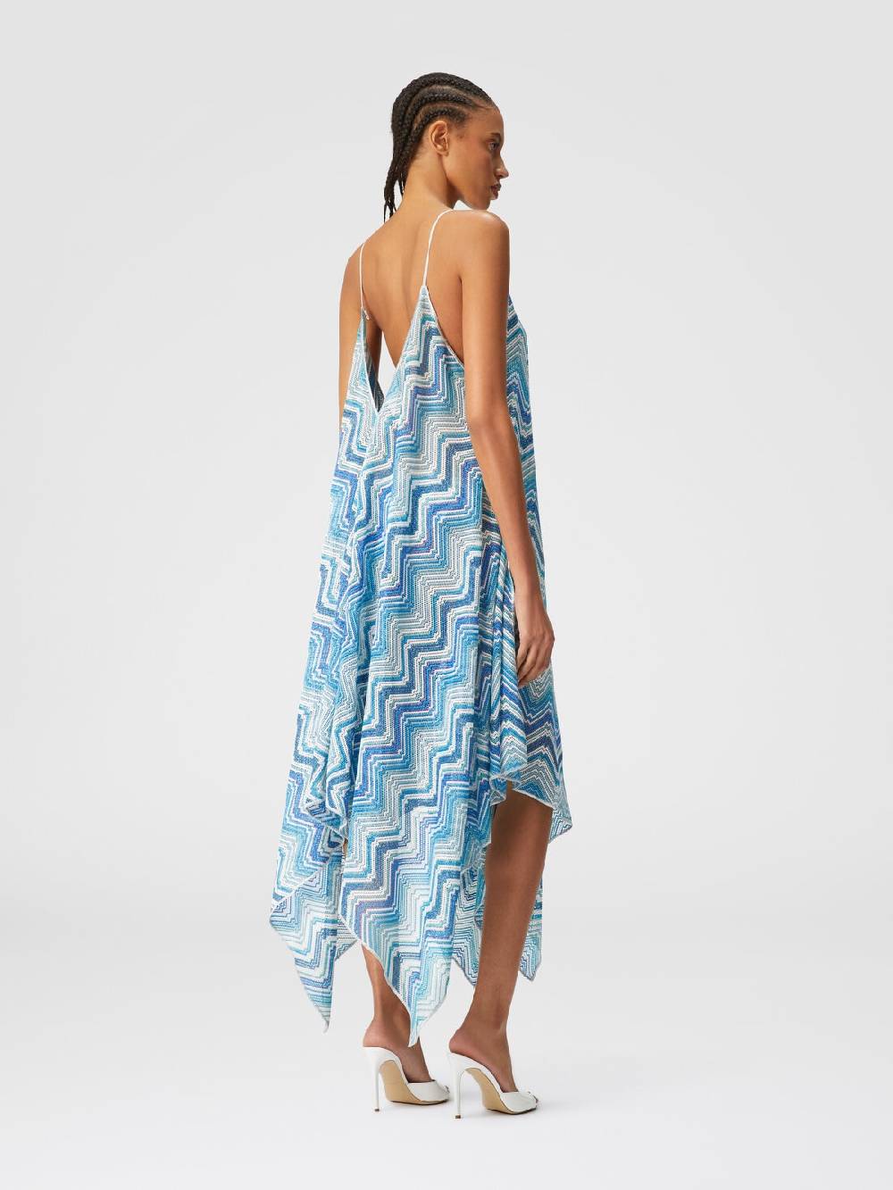 M Missoni Copricostume lungo taglio foulard in crochet chevron lamé Novità