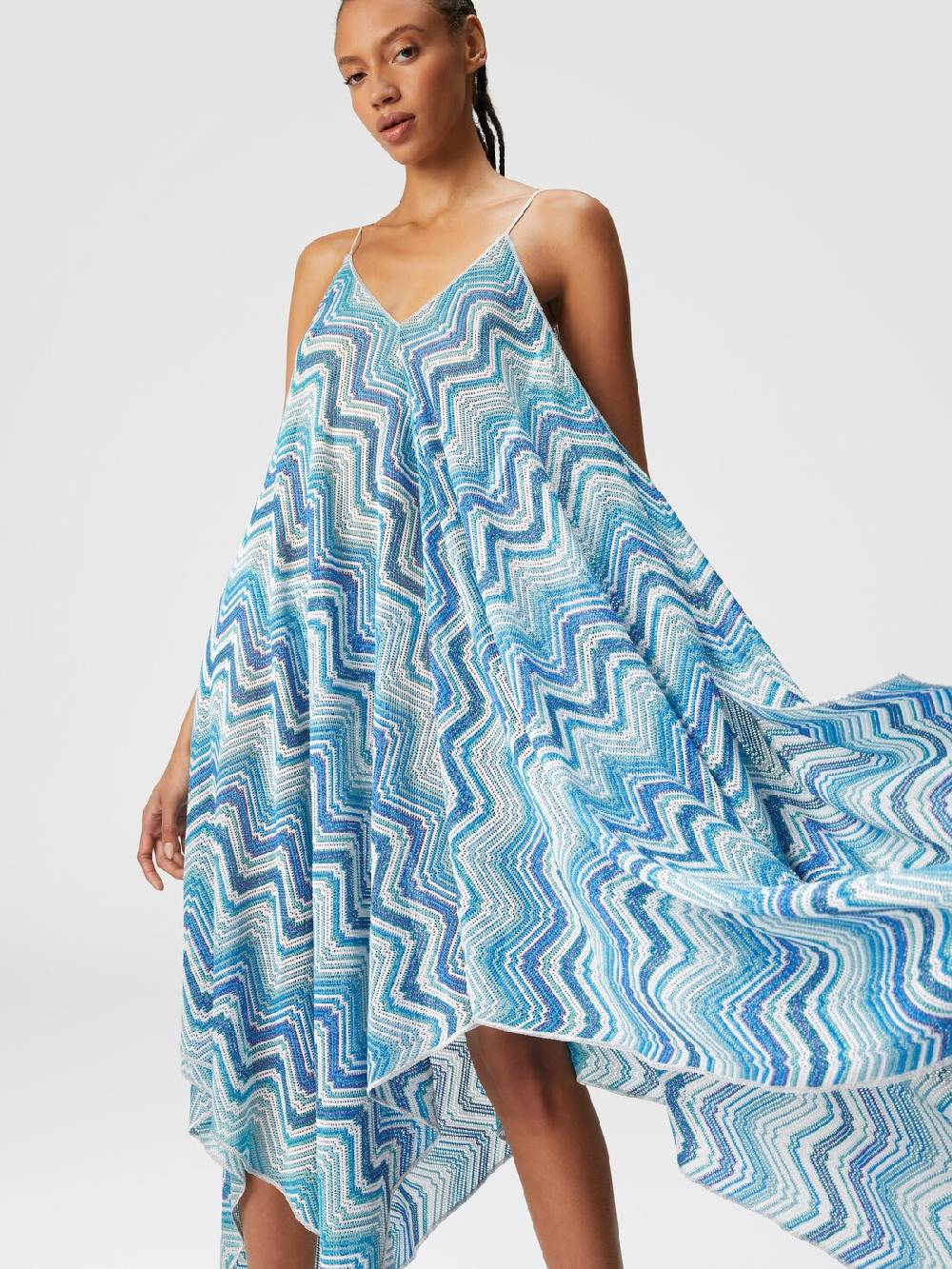 M Missoni Copricostume lungo taglio foulard in crochet chevron lamé Novità