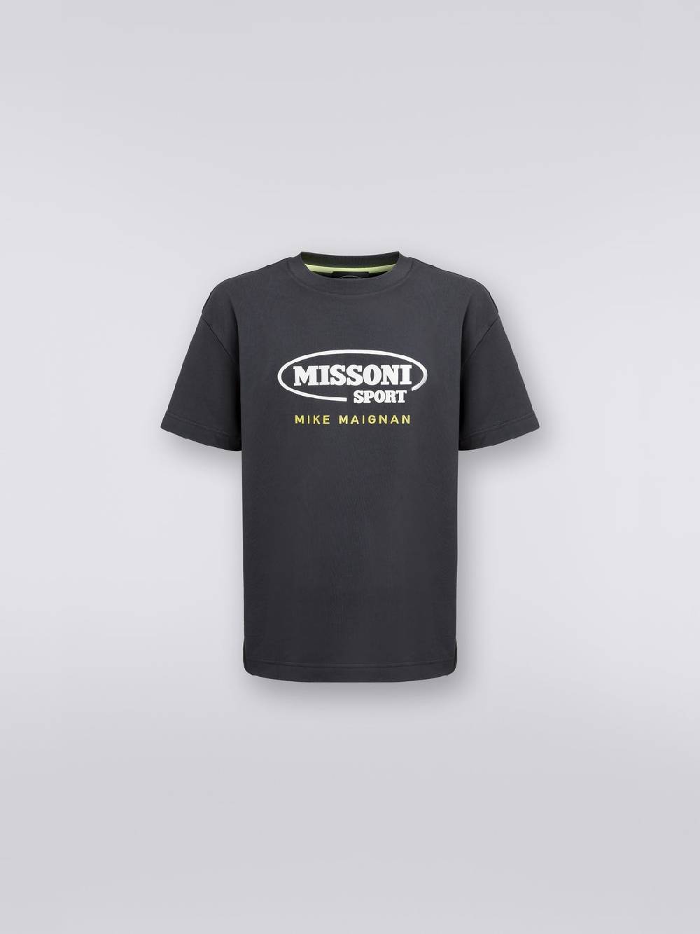 M Missoni T-shirt girocollo in cotone con logo in collaborazione con Mike Maignan Presa
