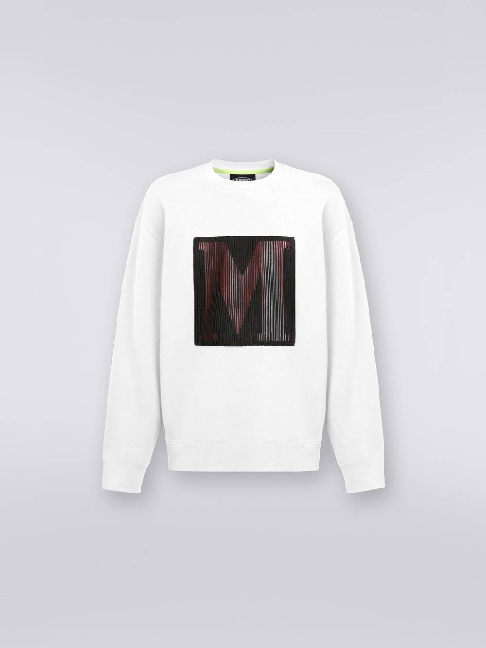 M Missoni Felpa girocollo in cotone con macro-logo in collaborazione con Mike Maignan Sconto