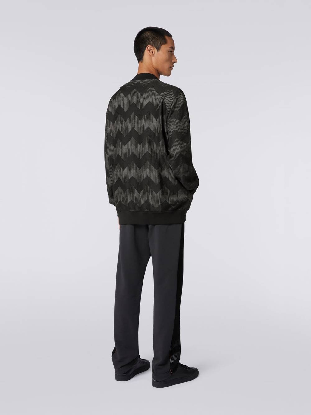 M Missoni Bomber in misto cotone zig zag in collaborazione con Mike Maignan Economico