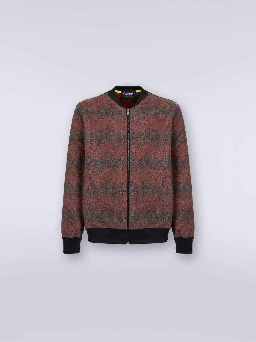 M Missoni Bomber in misto cotone zig zag in collaborazione con Mike Maignan Online