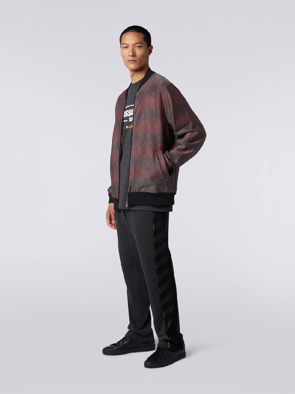 M Missoni Bomber in misto cotone zig zag in collaborazione con Mike Maignan Online